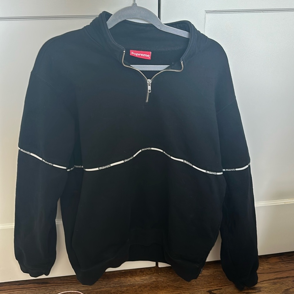 Supreme Piping Half Zip Sweater